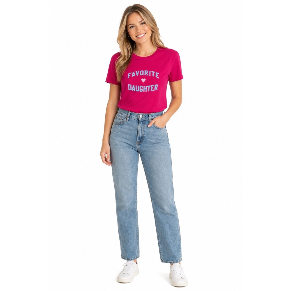 Favorite Daughter Womens Pink Graphic Tee Short Sleeve Crew Neck T-Shirt Medium - Picture 9 of 9
